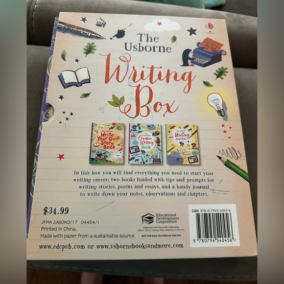 The USBORNE Writing Box.  Hardcover.  Brand new.  Never Used. - Picture 2 of 4